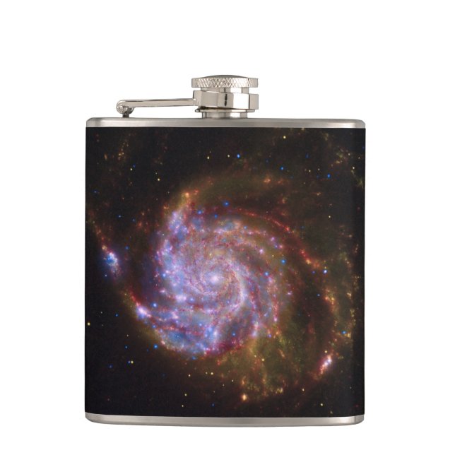 Starbirth in the Pinwheel:  M101 Galaxy Hip Flask (Front)