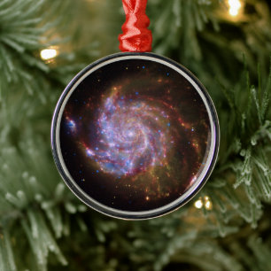 Starbirth in the Pinwheel: M101 Galaxy Metal Tree Decoration