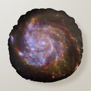 Starbirth in the Pinwheel:  M101 Galaxy Round Cushion