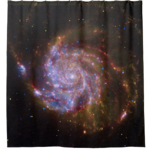 Starbirth in the Pinwheel:  M101 Galaxy Shower Curtain