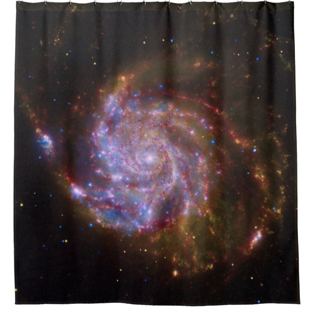 Starbirth in the Pinwheel:  M101 Galaxy Shower Curtain (Front)