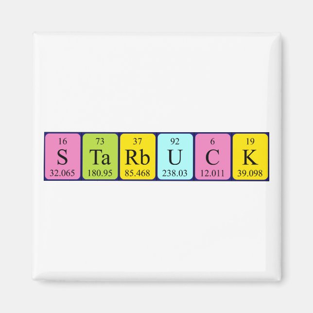 Starbuck periodic table name magnet (Front)
