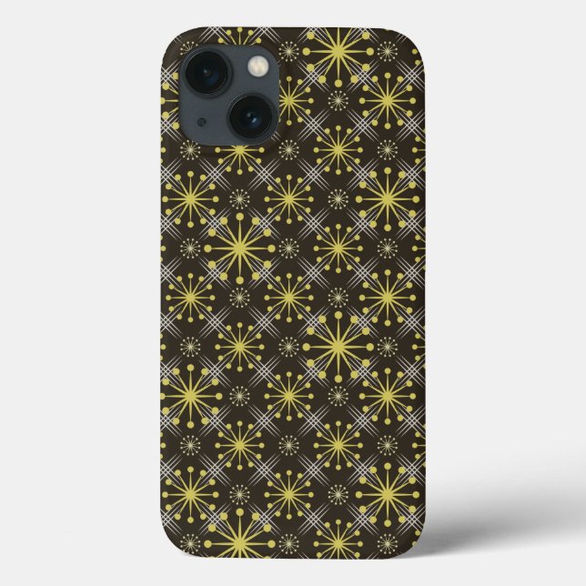 Starburst and Lines Mid Century Pattern Earth Hues Case-Mate iPhone Case (Back)