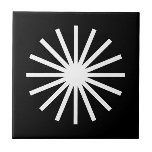 Starburst Black and White Tile