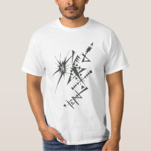 Starburst Black White Abstract Tribal Tattoo Art T-Shirt