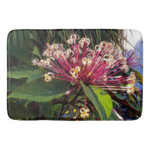 Starburst Clerodendrum Flowers Bath Mat