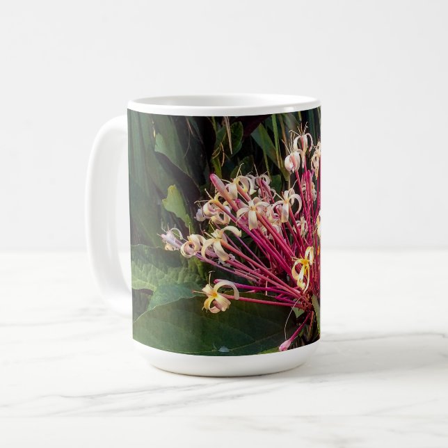 Starburst Clerodendrum Flowers Mug (Front Left)