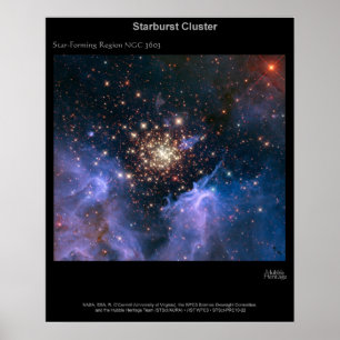 Starburst Cluster NGC 3603 Poster