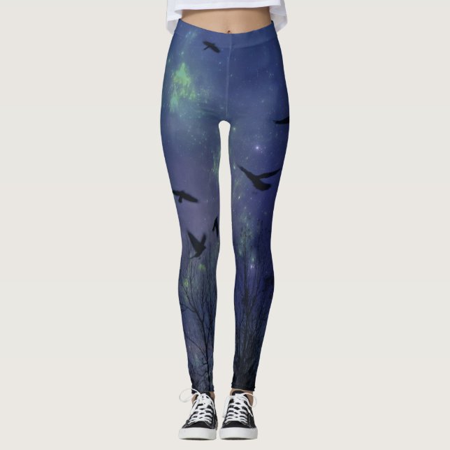 Starburst Crows Leggings (Front)