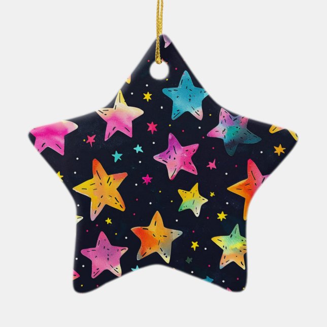 Starburst Dreams Ceramic Tree Decoration (Front)
