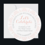 Starburst Engagement Announcement<br><div class="desc">This fun,  circular engagement announcement features a graphic starburst pattern.</div>