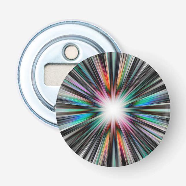 Starburst explosion pattern bottle opener (Front)