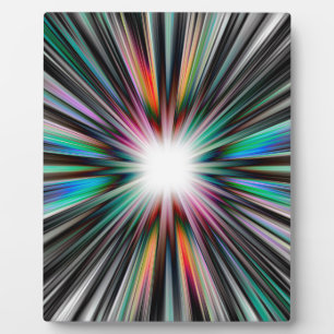 Starburst explosion pattern plaque