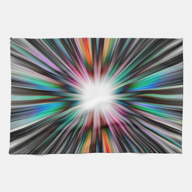 Starburst explosion pattern tea towel (Horizontal)