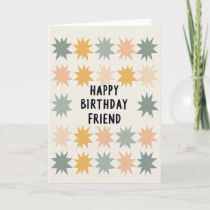 Starburst Friend Birthday Card