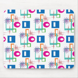 Starburst Geometric Multicolored Pattern Mouse Pad