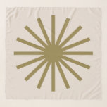 Starburst Gold & Linen White Scarf<br><div class="desc">Retro Mid Century Modern Atomic Age Starburst in Linen White and Gold.</div>