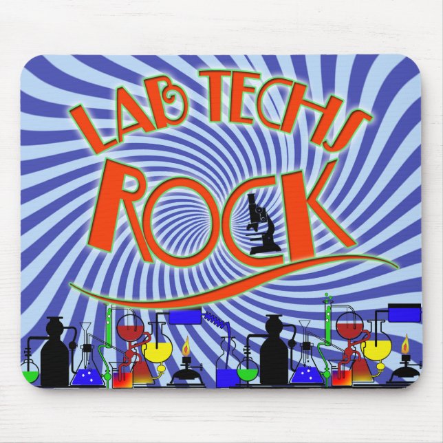 STARBURST LAB TECHS ROCK (LABORATORY SCIENTIST) MOUSE PAD (Front)