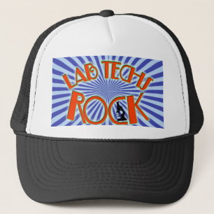 STARBURST LAB TECHS ROCK (LABORATORY SCIENTIST) TRUCKER HAT