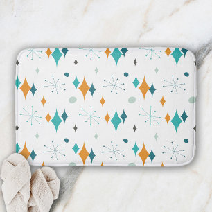 Starburst Mid Century Modern Pattern Bath Mat