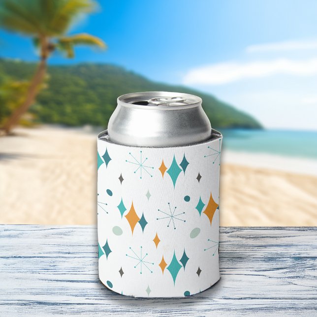 Starburst Mid Century Modern Pattern Can Cooler (Creator Uploaded)