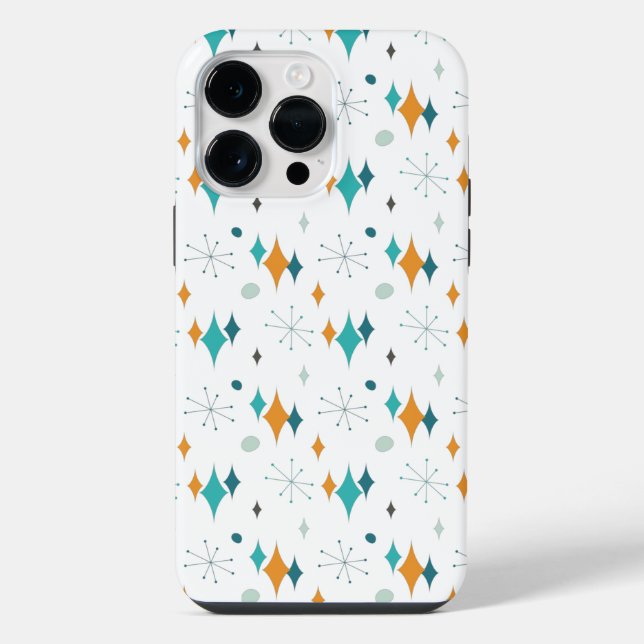 Starburst Mid Century Modern Pattern iPhone Case (Back)