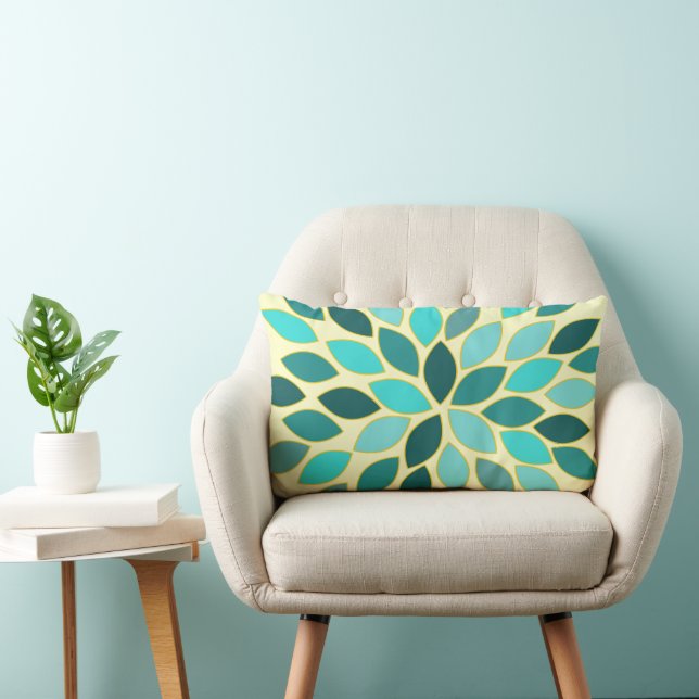 Starburst Modern Flower Pattern Design Pillow (Chair)