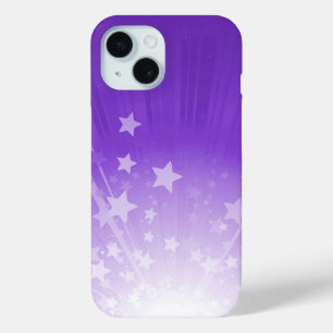 Starburst Purple And White iPhone 15 Case