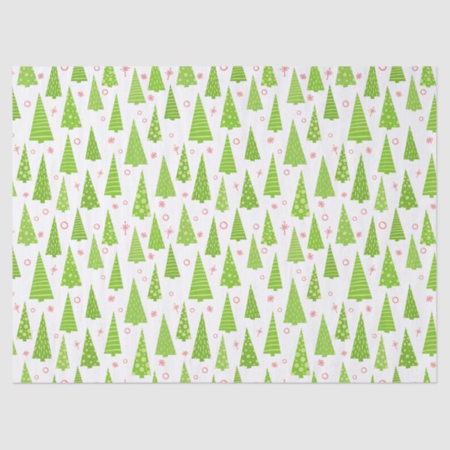Starburst Retro Christmas Tree Tissue Paper (Front)