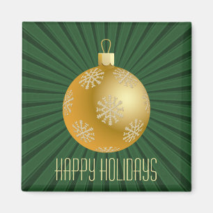 Starburst Stripes Ornament Magnet, Green Magnet