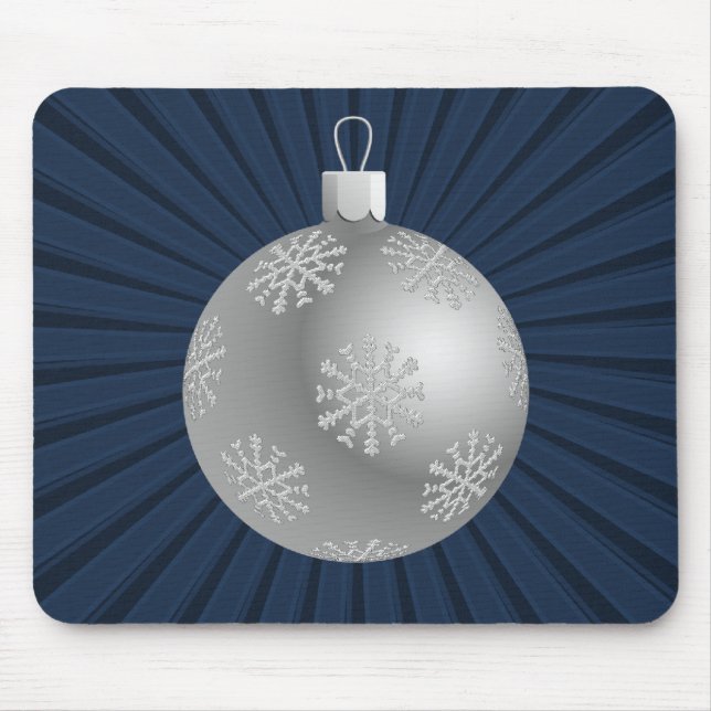 Starburst Stripes Ornament Mousepad, Dark Blue Mouse Pad (Front)