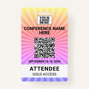 Starburst Sunshine Conference Event Badge ID Badge