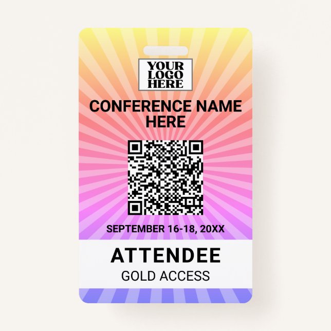 Starburst Sunshine Conference Event Badge ID Badge (Front)