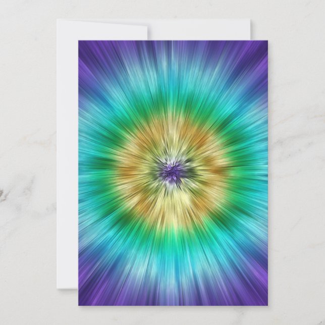 Starburst Tie Dye Holiday Card (Front)