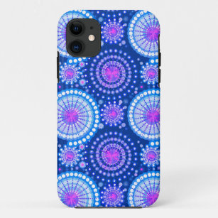 Starbursts and pinwheels, cobalt blue & white Case-Mate iPhone case