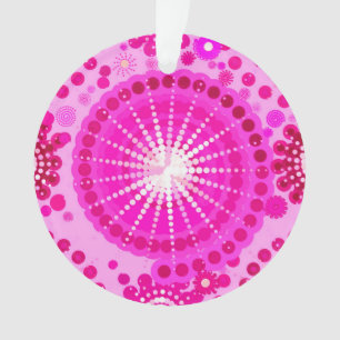 Starbursts and pinwheels, orchid and magenta ornament