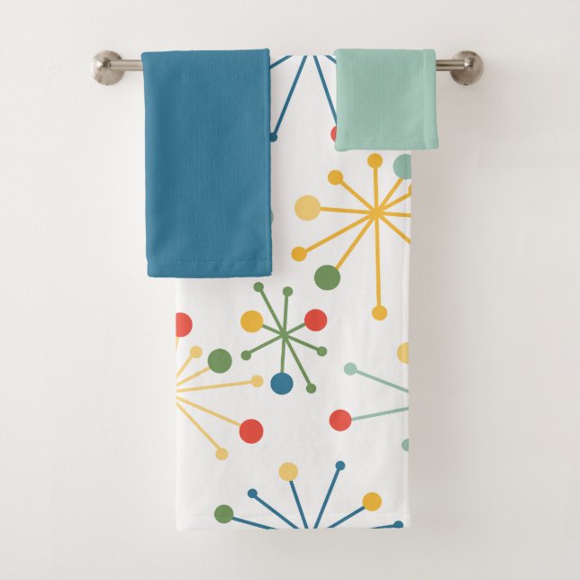 Starbursts in Colour Bath Towel Set (Insitu)
