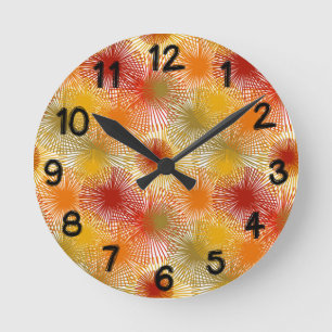 Starbursts Round Clock