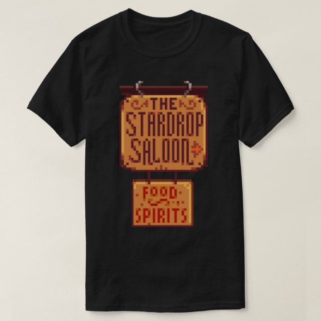 Stardew Valley Stardrop Saloon Sticker T-Shirt (Design Front)