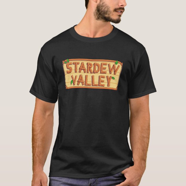 Stardew Valley - wooden logo T-Shirt (Front)