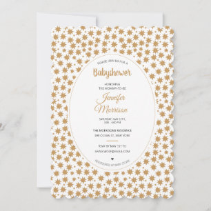 Stardust Celestial Magical Boho Gold Baby Shower Invitation