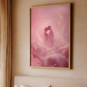 Stardust Embrace – Romantic Cosmic design  Poster
