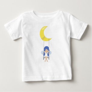 Stardust Fairy, Cute Fairy, Fairy On A Swing, Moon Baby T-Shirt