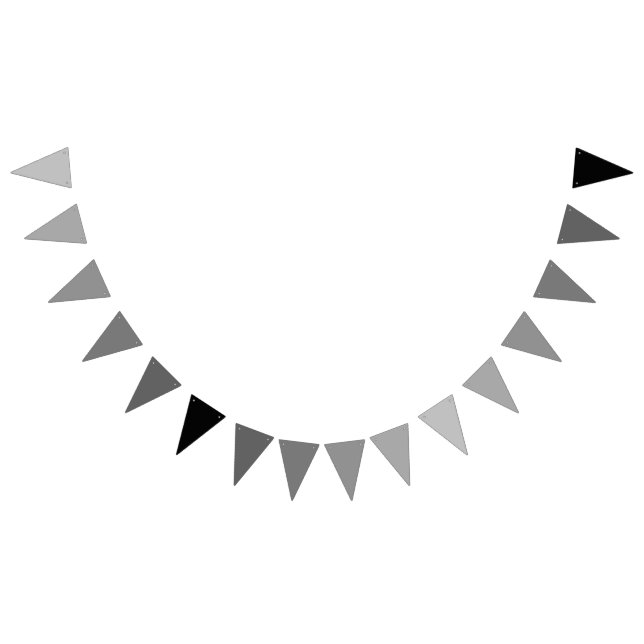 Stardust Grey to Black Gradient Theme Bunting (All)