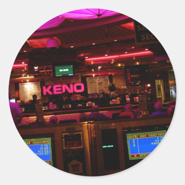 Stardust Las Vegas Keno lounge Classic Round Sticker (Front)