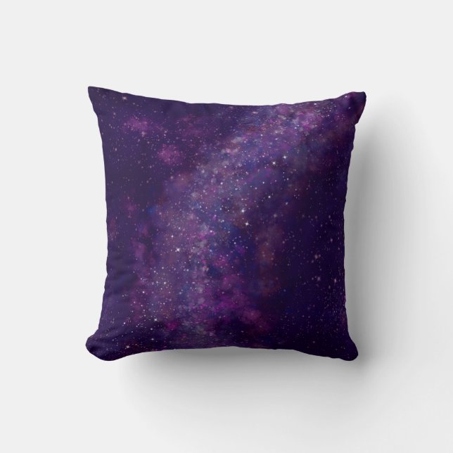Stardust night sky illustration cushion (Front)