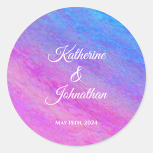 Stardust Sea-Wedding- Classic Round Sticker