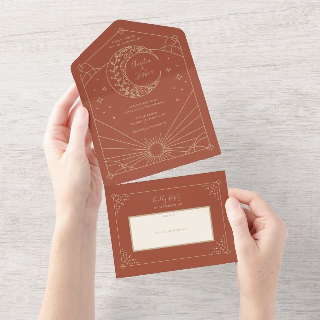 Stardust Wedding Invitations (Tearaway)