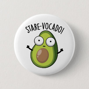 Stare-vocado Funny Avocado Pun 6 Cm Round Badge