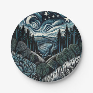 Starfall Paper Plate